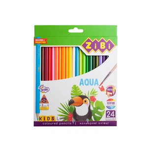 Олівці кольорові ZiBi Kids line AQUA акварельні 24 шт (ZB.2476) зображення 1