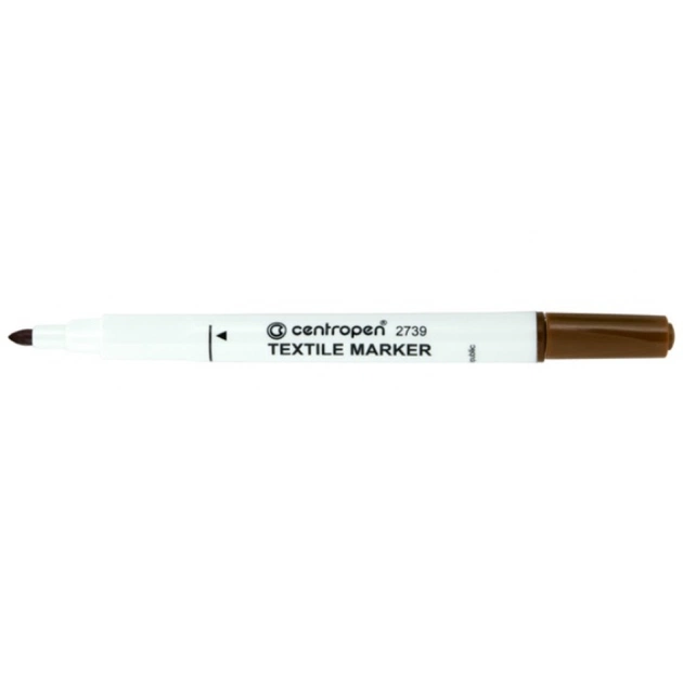 Маркер Centropen Textile 2 мм коричневый (2739/07) - изображение 1