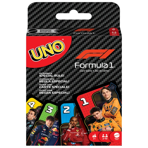 Настільна гра UNO F1 (JMF10) - зображення 1