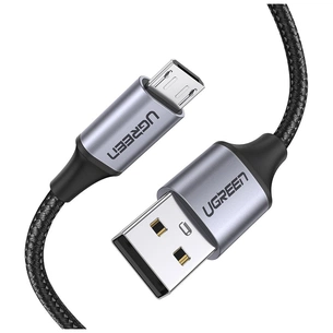 Дата кабель USB 2.0 AM to Micro 5P 0.5m 2A US290 black Ugreen (60145) picture 1
