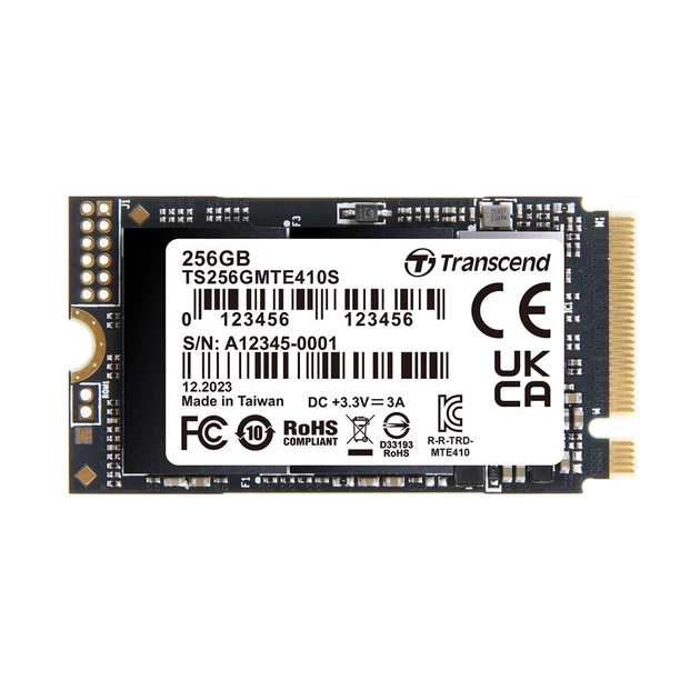 Накопитель SSD M.2 2242 256GB Transcend (TS256GMTE410S) - изображение 1