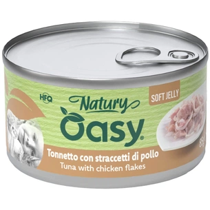 Консерви для котів OASY Wet Natury з тунцем та курячими пластівцями 85 г (8054329512975) зображення 1