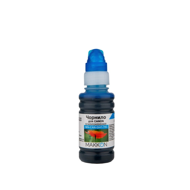 Чорнило Makkon Canon GI-41 70 мл cyan (IMN-CAN-GI41-70C) - изображение 1