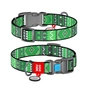 Нашийник для тварин WAUDOG Nylon з QR паспортом "Етно зелений" пластиковий фастекс XXL (284-0132) - зменшене зображення 1
