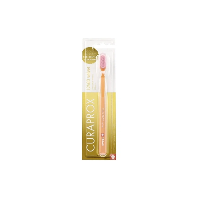 Зубна щітка Curaprox 12460 Velvet Ультрам'яка Помаранчева з рожевим (CS 12460-26) - изображение 1