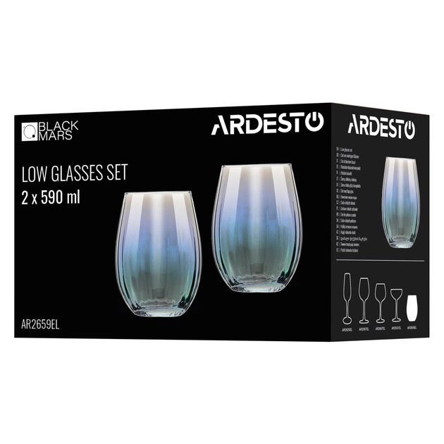 Набір склянок Ardesto Black Mars Zenith 590 мл, 2шт, скло, прозорий (AR2659EL) - picture 4