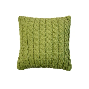 Наволочка Прованс декоративна в'язана Коси травяна 45х45 (028637) зображення 1