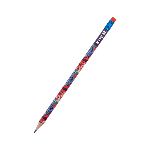 Олівець графітний Kite Transformers круглий, з гумкою, НВ (TF25-056) - picture 1