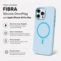 Чохол до мобільного телефона BeCover FIBRA Silicone OmniMag Apple iPhone 16 Pro Max Light Blue (716237) - зменшене зображення 3