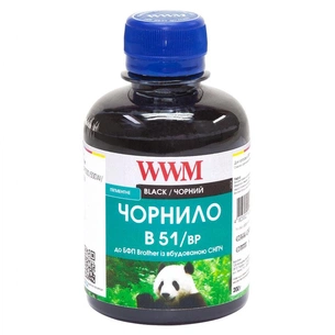 Чорнило WWM Brother DCP-T300/T500W/T700W 200г Black Pigmented (B51/BP) зображення 1