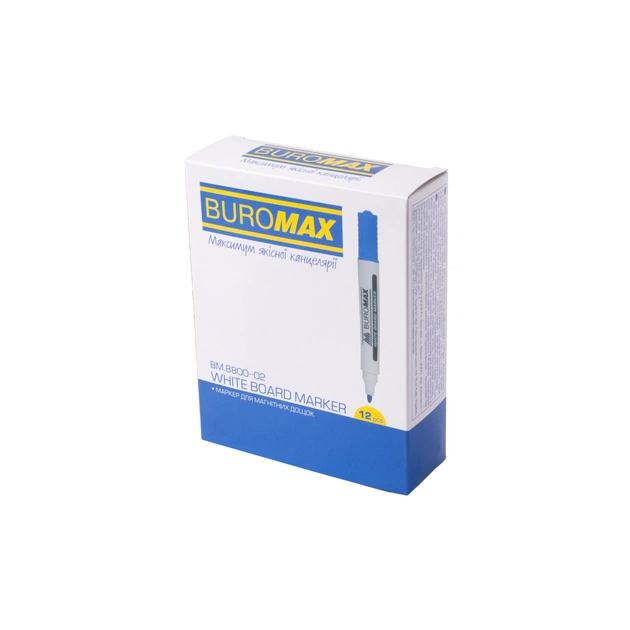 Маркер Buromax для магнітних дошок, синій, 2-4 мм, спиртова основа (BM.8800-02) - зображення 3