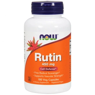Антиоксидант Now Foods Рутин, Rutin, 450 мг, 100 вегетарианских капсул (NOW-00735) изображение 1