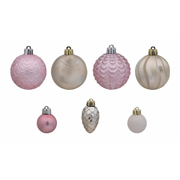 Ялинкова іграшка Chomik пластикові кульки матові 16 шт, 3 см, салатовий, рожевий, блакитний (5900779832923) - picture 2