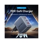 Зарядний пристрій Vention 2xUSB-C PD70W + 1xUSB QC3.0 22.5W GaN gray (FEXH0-EU) - зменшене зображення 2