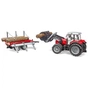 Спецтехніка Bruder трактор Massey Ferguson 7480 з навантажувачем і лісовим причепом 1:16 (02046) - зменшене зображення 4