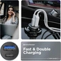 Зарядний пристрій Armorstandart Car USB Type-C PD20W + USB QC 3.0 Grey (ARM65439) - зменшене зображення 2