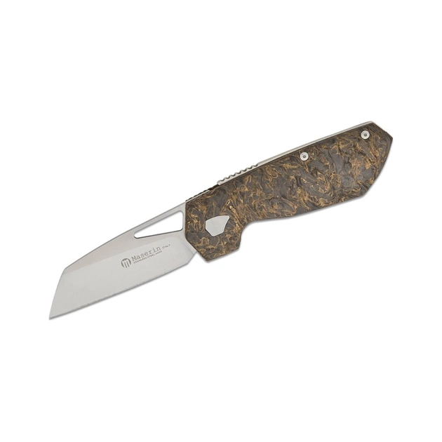 Ніж Maserin W2, M390, fat carbon, чорно-золотистий (371/G) - зображення 1