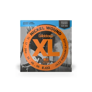 Струни для гітари D'Addario XL Nickel Wound Jazz Medium (13-56) (EJ22) зображення 1