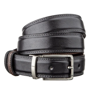 Ремінь Grande Pelle Брючний двосторонній Коричневий та Чорний (11155) зображення 1