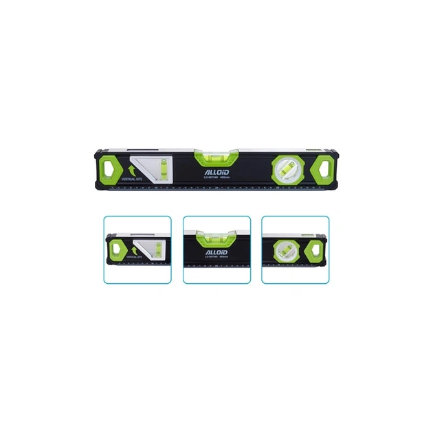 Уровень Alloid Pro, 40см, 3 капсулы, с магнитом, боковое окно (LD-007040) - изображение 1