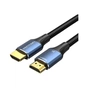 Кабель мультимедійний HDMI M to HDMI M 2.0m 8K cotton braided blue VENTION (ALGLH) - зменшене зображення 1