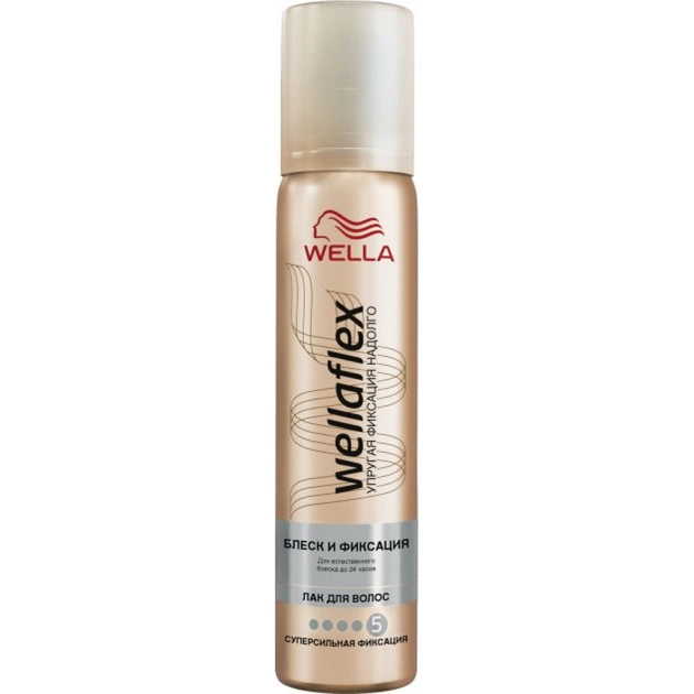 Лак для волосся WellaFlex Блиск і фіксація (суперсильна 5) 75 мл (8699568541630) - изображение 1