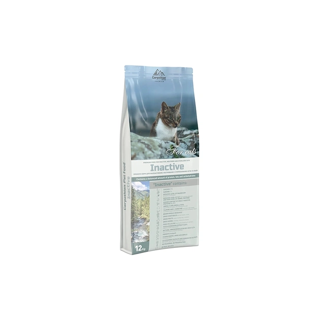 Сухой корм для кошек Carpathian Pet Food Inactive 12 кг (4820111140770) - изображение 1