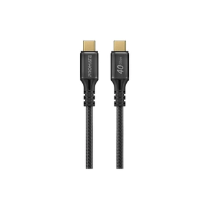 Дата кабель USB-C to USB-C 1.0m Promate (powerbolt240-1m.black) зображення 1