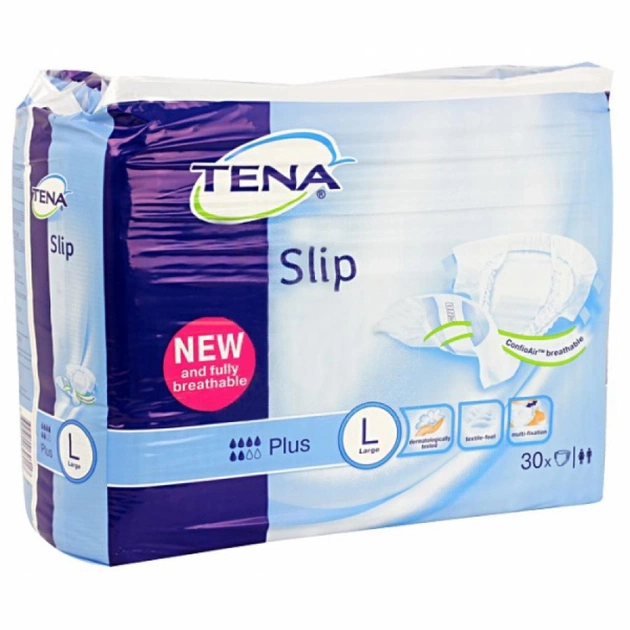 Підгузки для дорослих Tena Slip Plus Large дышащие 30 шт (7322540646917) - изображение 1