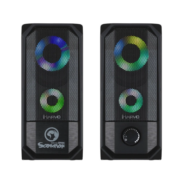 Акустична система Marvo SG-265 Multi-LED USB Black - зображення 1