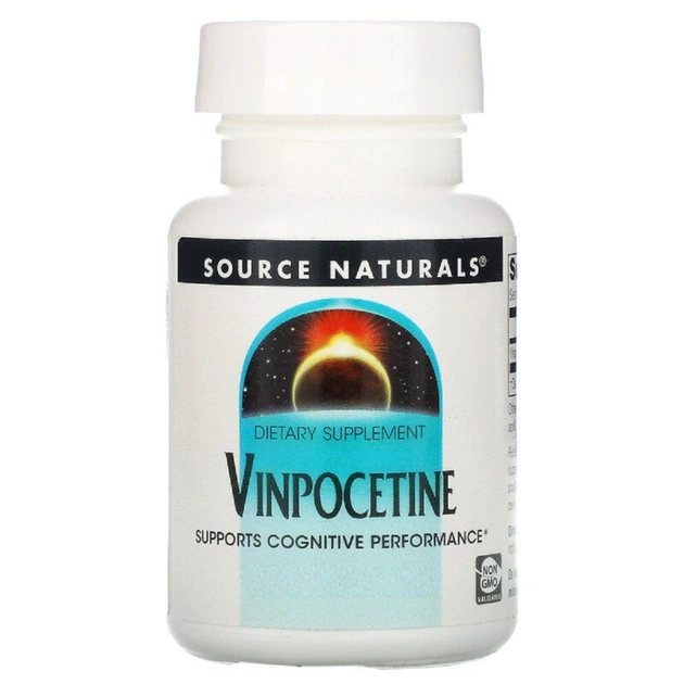 Трави Source Naturals Вінпоцетин, 10 мг, Vinpocetine, 60 таблеток (SN1398) - зображення 1