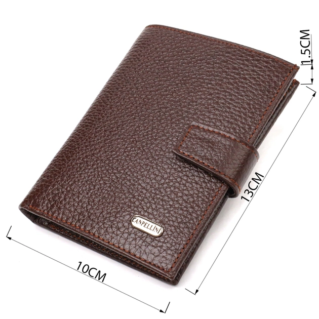 Гаманець Canpellini З натуральної шкіри Флотар Коричневий (21737) - зображення 3