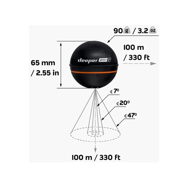 Ехолот Deeper Smart Sonar PRO+ 2, FLDP-39 (ITGAM1080) - picture 3