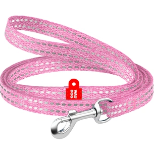 Повідець для котів WAUDOG Re-cotton світловідбивний XS 200х1 см рожевий (16447) зображення 1