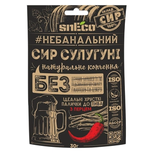 Сир сушений snEco Сулугуні з перцем 30 г (4823095809954) зображення 1