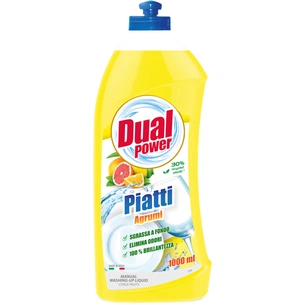Засіб для ручного миття посуду Dual Power рідкий Цитрусові 1 л (8032680397004) зображення 1