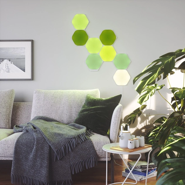 Додаткові панелі Nanoleaf Shapes Hexagons Expansion Pack Apple HomeKit, 3 шт. (NL42-0001HX-3PK) - picture 5
