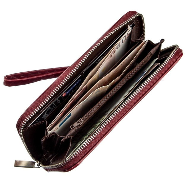 Гаманець Kivi З екошкіри Бордовий (19035) - зображення 3