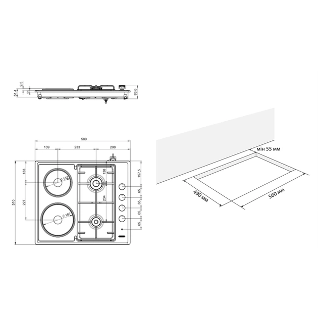 Варочна поверхня Eleyus DUO 60 IS H2 EF - picture 10