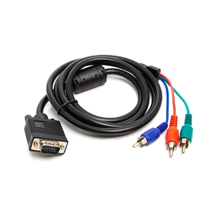 Перехідник VGA (M) to 3*RCA (M), 1080p 1.0m PowerPlant (CA912001) зображення 1