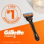 Набір косметики Gillette Fusion5 Станок для гоління (бритва) + 4 змінних леза + Гель для гоління 200 мл + Косметичка (8700216075510) - зменшене зображення 8