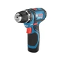 Шуруповерт Bosch GSR 12V-15 12В, 2х2А/год, 15-30Нм, 0-400/400-1300об/хв, набір 10 біт, кейс (0.601.868.10G) - зменшене зображення 4