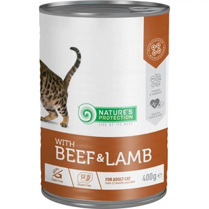 Консерви для котів Nature's Protection Adult With Beef & Lamb 400 г (KIK45607) зображення 1