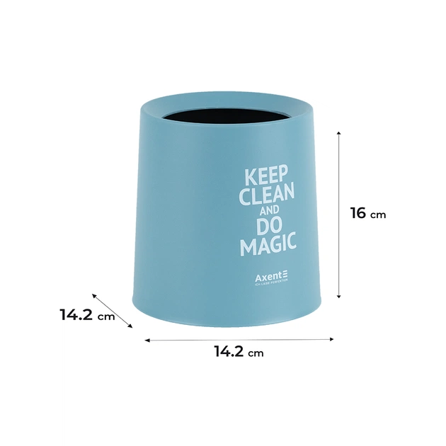 Кошик для паперів Axent Настільний контейнер для сміття, круглий, блакитний (2131-07-A) - picture 3