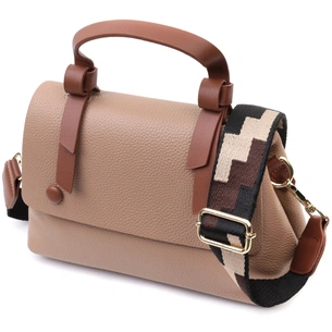 Сумка Vintage З короткою ручкою з натуральної шкіри Коричнева (22668) зображення 1