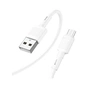 Дата кабель USB 2.0 AM to Micro 5P 1.0m 2.4A PVC X83 white HOCO (6931474770899) - зменшене зображення 1