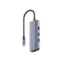 Концентратор Cudy USB-C 6-in-1 1xHDMI 4K + 1xUSB-C + 1xUSB 3.0 5Gbps + 2xUSB 2.0 (UH606) - уменьшенное изображение 1
