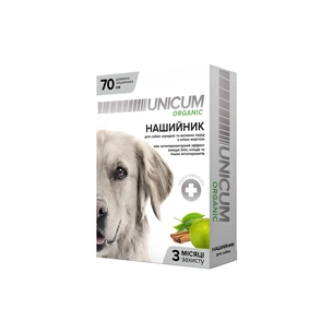 Нашийник для тварин Unicum Organic від бліх та кліщів для собак 70 см (4820150202088) зображення 1