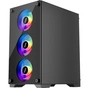 Корпус 1stPlayer X2-M-BK-4F1-PS-600FK-EU Black 600W - зменшене зображення 3