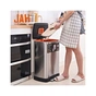 Контейнер для сміття JAH з педаллю і внутрішнім відром срібний металік 30 л (6311) - уменьшенное изображение 5